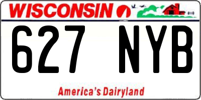 WI license plate 627NYB