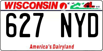 WI license plate 627NYD