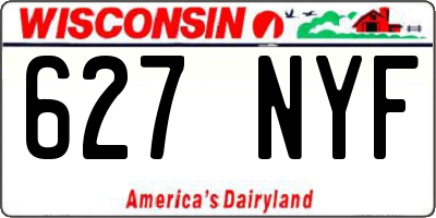 WI license plate 627NYF
