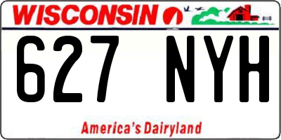 WI license plate 627NYH