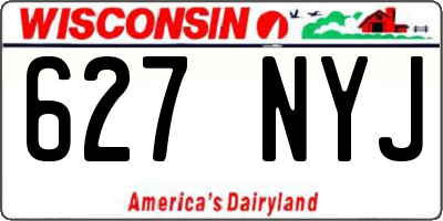 WI license plate 627NYJ