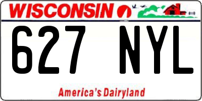 WI license plate 627NYL