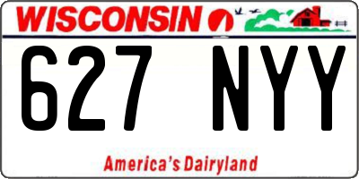 WI license plate 627NYY
