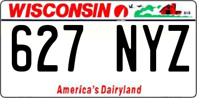 WI license plate 627NYZ