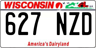 WI license plate 627NZD