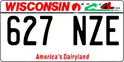WI license plate 627NZE