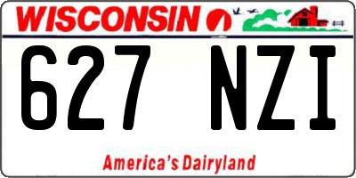 WI license plate 627NZI
