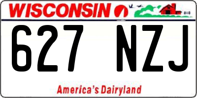 WI license plate 627NZJ