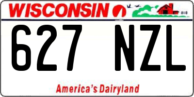 WI license plate 627NZL