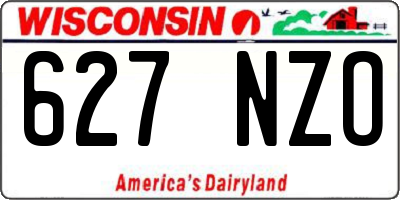 WI license plate 627NZO