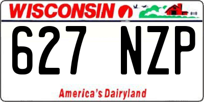 WI license plate 627NZP