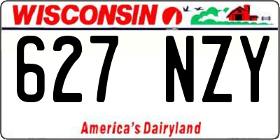 WI license plate 627NZY
