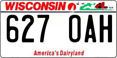 WI license plate 627OAH