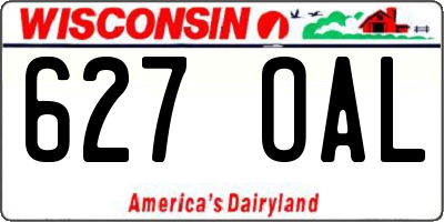 WI license plate 627OAL