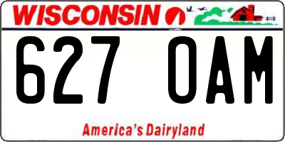 WI license plate 627OAM