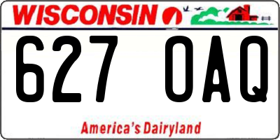WI license plate 627OAQ