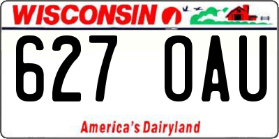 WI license plate 627OAU