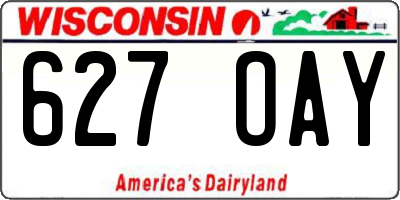 WI license plate 627OAY