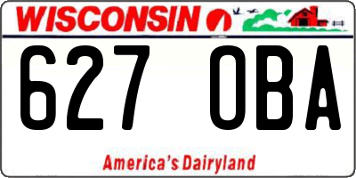 WI license plate 627OBA