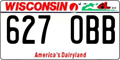 WI license plate 627OBB