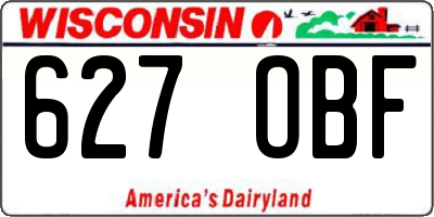 WI license plate 627OBF