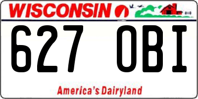WI license plate 627OBI