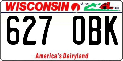 WI license plate 627OBK