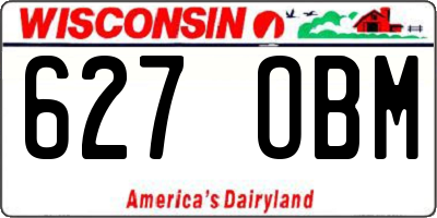 WI license plate 627OBM
