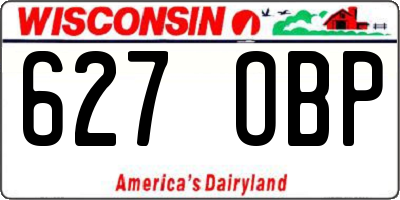 WI license plate 627OBP