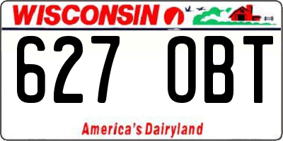 WI license plate 627OBT