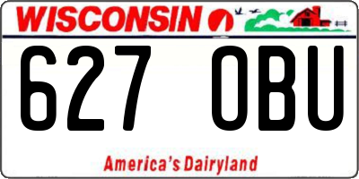 WI license plate 627OBU