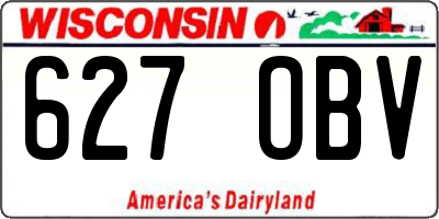 WI license plate 627OBV