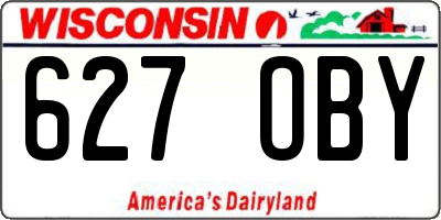 WI license plate 627OBY