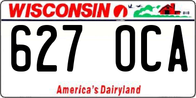 WI license plate 627OCA