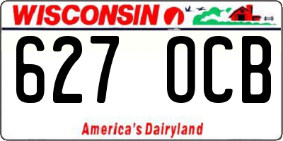 WI license plate 627OCB