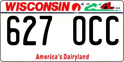 WI license plate 627OCC