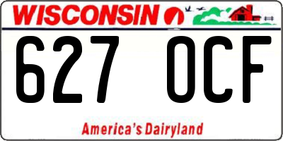 WI license plate 627OCF
