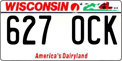 WI license plate 627OCK