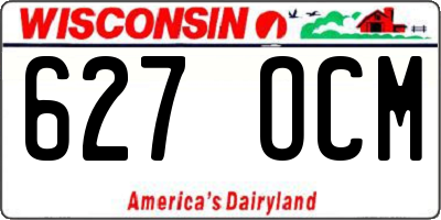WI license plate 627OCM
