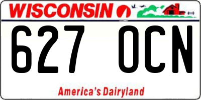WI license plate 627OCN