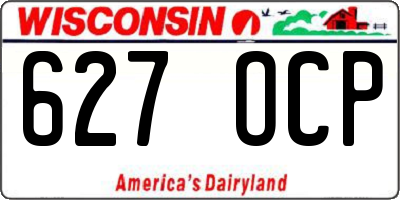 WI license plate 627OCP