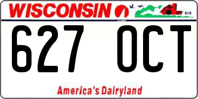 WI license plate 627OCT