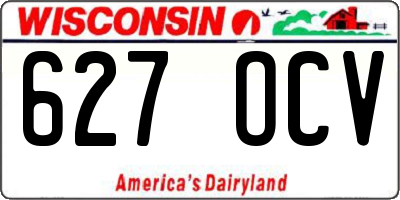 WI license plate 627OCV