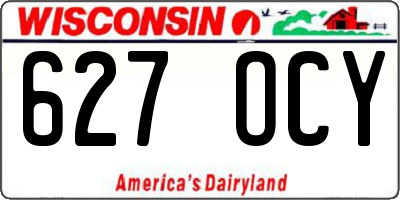 WI license plate 627OCY