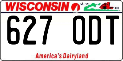 WI license plate 627ODT