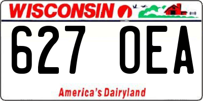 WI license plate 627OEA