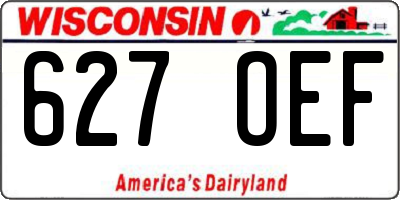 WI license plate 627OEF