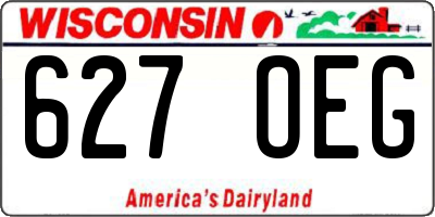 WI license plate 627OEG