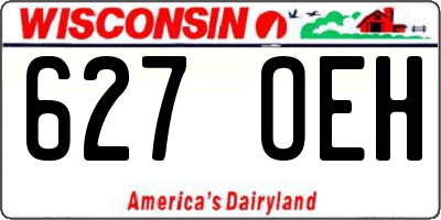 WI license plate 627OEH
