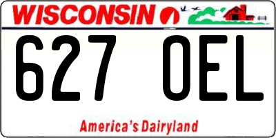 WI license plate 627OEL